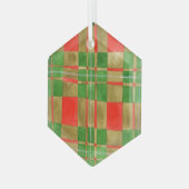 MAC GREGOR TARTAN Glas Hexagon Ornament Ornament Aus Glas (Vorderseite Links)