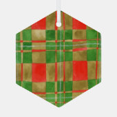 MAC GREGOR TARTAN Glas Hexagon Ornament Ornament Aus Glas (Rückseite)