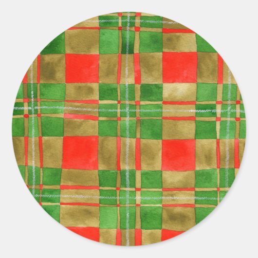 MAC GREGOR TARTAN Große Round Stickers (Vorderseite)