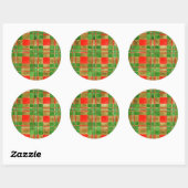MAC GREGOR TARTAN Große Round Stickers (Blatt)