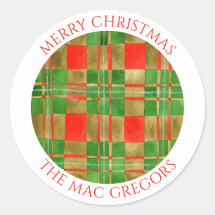 MAC GREGOR TARTAN Große runde Umschlag Aufkleber