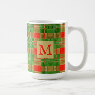 MAC GREGOR TARTAN Hoher Weißer Becher + Initiale Kaffeetasse