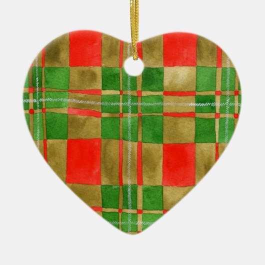 MAC GREGOR TARTAN Keramik Herzstück Ornament (Vorne)