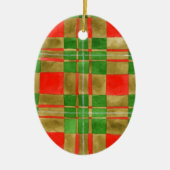 MAC GREGOR TARTAN Keramik Oval Ornament (Vorne)