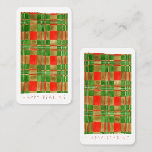 MAC GREGOR TARTAN-Lesezeichen - 3.5x2-Karte + Text Mitteilungskarte (Vorne/Hinten)