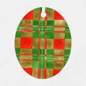 MAC GREGOR TARTAN Metal Oval Ornament (Rückseite)