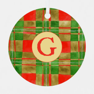 MAC GREGOR TARTAN Metall-Kreisschmuck + Initiale Ornament Aus Metall