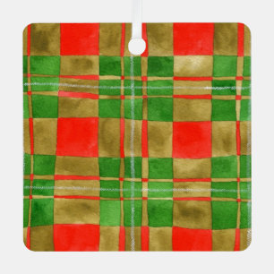 MAC GREGOR TARTAN Metall Quadratisches Ornament Ornament Aus Metall