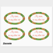 MAC GREGOR TARTAN Oval Matte Stickers (Blatt)