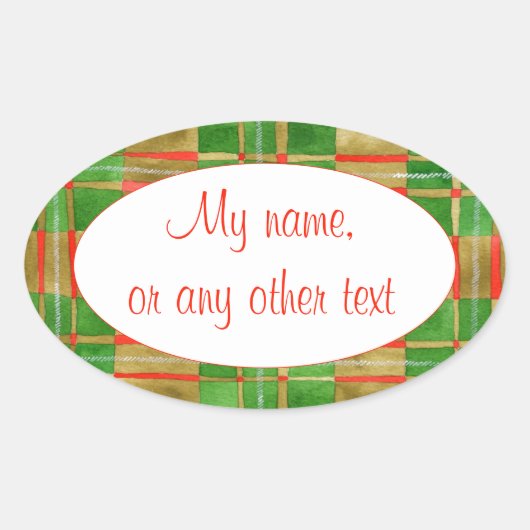 MAC GREGOR TARTAN Oval Matte Stickers (Vorderseite)