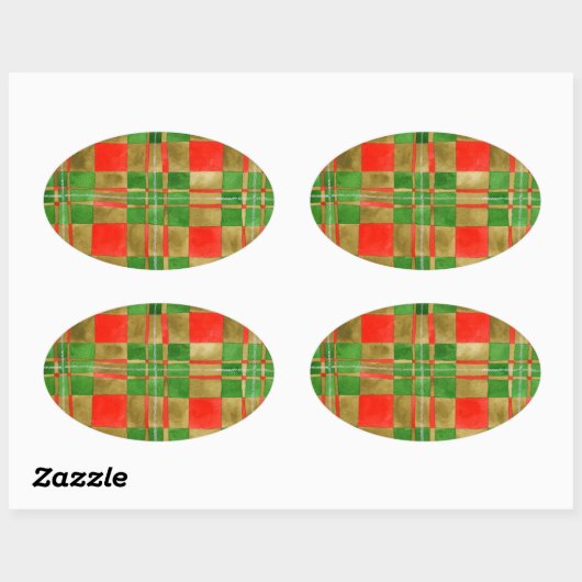 MAC GREGOR TARTAN Oval Stickers (Blatt)