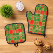 MAC GREGOR TARTAN Oven Mitt & Pot Holder Set (Oben Unten)