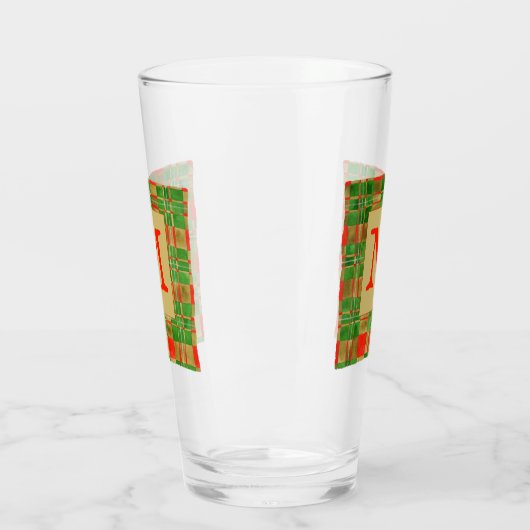 MAC GREGOR TARTAN Pint Glass + Initial Glas (Links)