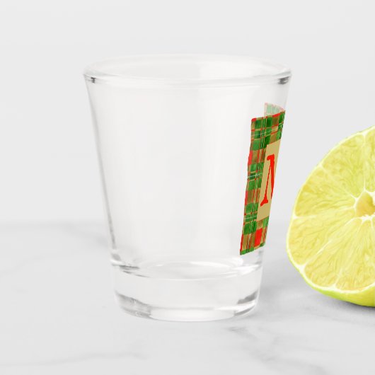 MAC GREGOR TARTAN Shot Glass + Initial Schnapsglas (Links)