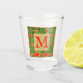 MAC GREGOR TARTAN Shot Glass + Initial Schnapsglas (Vorderseite)
