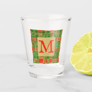MAC GREGOR TARTAN Shot Glass + Initial Schnapsglas
