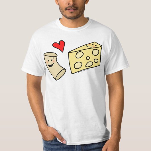 Mac-Herz-Käse, Spaß-Makkaroni + Käse-Shirt T-Shirt (Vorderseite)