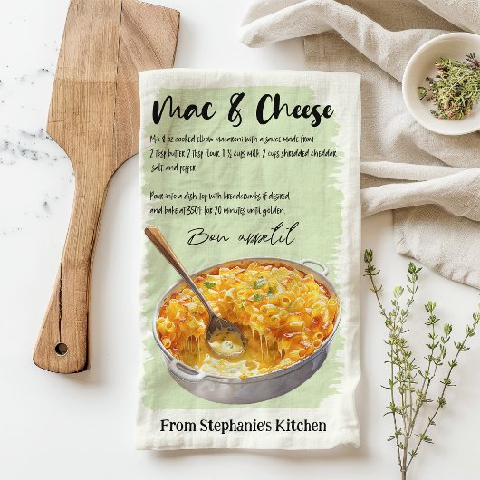 Mac & Käse Rezept Personalisiert Geschirrtuch