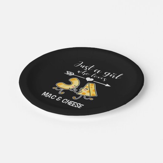 Mac & Käse Shirt Funny Mac und Käse Lover Geschenk Pappteller (Schrägansicht)