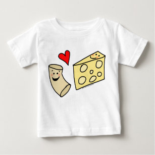Mac-Liebe-Käse, lustiges niedliches Makkaroni + Baby T-shirt