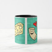 Mac-Liebe-Käse, lustiges niedliches Makkaroni + Tasse (Zentrum)