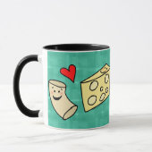 Mac-Liebe-Käse, lustiges niedliches Makkaroni + Tasse (Links)