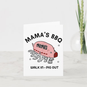 Mac Mamas Grillen Spaziergang in Pig Out Sonniges Karte
