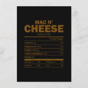 Mac N Cheese Nährwertangaben Familienübereinstimmu Einladung