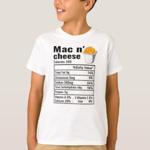 Mac n Cheese Nutritions Facts Erntedank T-Shirt