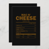 Mac N Käse Nutrition Facts Family Matching Einladung (Vorne/Hinten)
