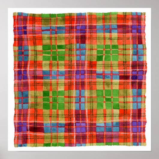 MAC RAE TARTAN 16"x16" Plakat (Vorne)