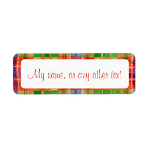 MAC RAE TARTAN 1,9cm x 5,7cm Etiketten