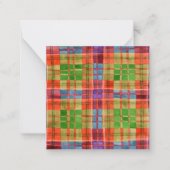 MAC RAE TARTAN 2,5" Square Flat Card Mitteilungskarte (Vorderseite)