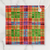MAC RAE TARTAN 2" Quadratgarnmarken Geschenkanhänger (Rückseite)