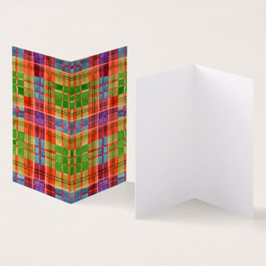 MAC RAE TARTAN 3,5x2 Faltkarte (Innenseite und Außenseite)
