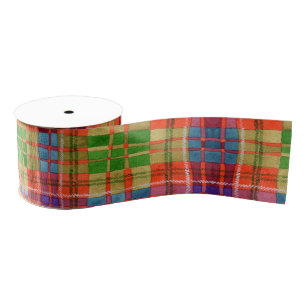 MAC RAE TARTAN 3" breites Grosgrain-Ribbon Ripsband