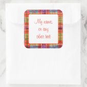 MAC RAE TARTAN 3" Quadrat Matte Stickers (Tasche)