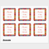 MAC RAE TARTAN 3" Quadrat Matte Stickers (Blatt)
