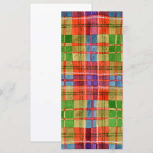 MAC RAE TARTAN 4x9 Flachkarte / Vertikal Karte