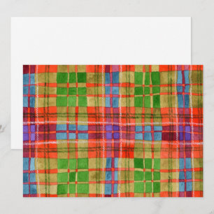 MAC RAE TARTAN 5.12x18.5 Flachkarte / Horizontal Karte