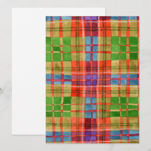 MAC RAE TARTAN 5.12x18.5 Flachkarte / Vertikal Karte