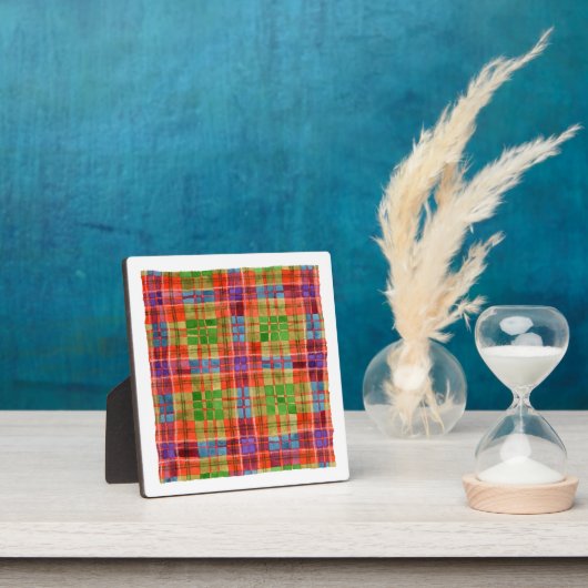 MAC RAE TARTAN 5.25"X5.25" Plaque + Easel Fotoplatte (InSitu)
