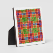 MAC RAE TARTAN 5.25"X5.25" Plaque + Easel Fotoplatte (Vorderseite)