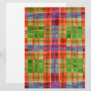 MAC RAE TARTAN 6.5x8.75 Flachkarte / Vertikal Karte