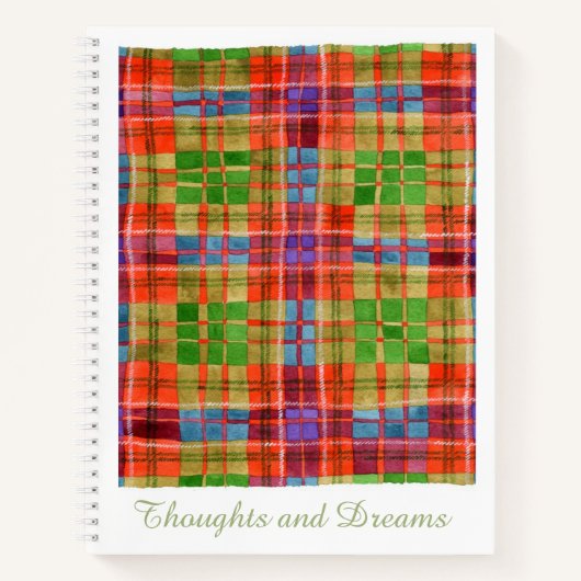 MAC RAE TARTAN 8.5x11 Spiral-Notebook Notizblock (Vorderseite)