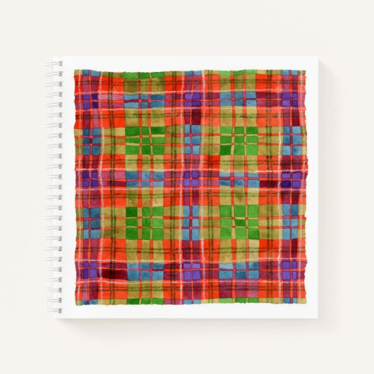 MAC RAE TARTAN 8.5x8.5 SpiralNotebook Notizblock (Vorderseite)