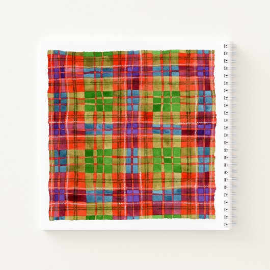 MAC RAE TARTAN 8.5x8.5 SpiralNotebook Notizblock (Rückseite)