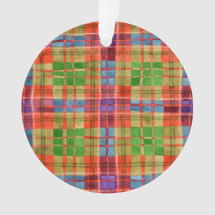 MAC RAE TARTAN Acryl-Kreis-Ornament Ornament