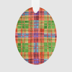 MAC RAE TARTAN Acryl-Oval-Ornament Ornament