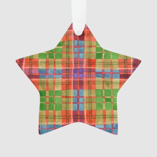 MAC RAE TARTAN Acrylstern-Ornament Ornament (Vorderseite)